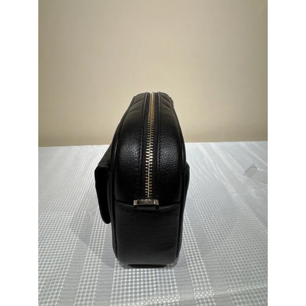 Kate Spade New York Rosie pebbled leather flap camera bag‎ purse in black